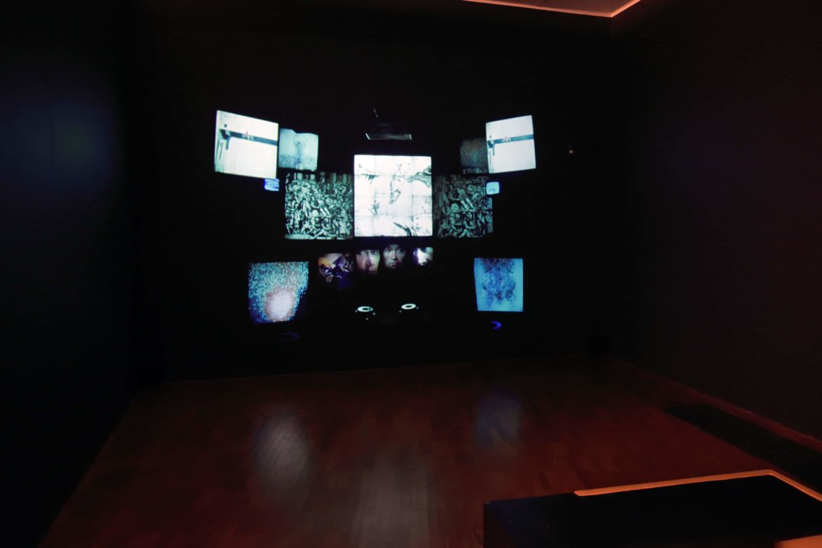 Yuri Reshetnikov, Yuri Sobolev. Multiscreen slide film “ISCID”, 1975. Exhibtion view “Symmetrical Worlds – Mirrored Symmetries”, Kumu 2017. Photo: Stanislav Stepashko